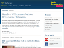Tablet Screenshot of fdp-greifswald.de